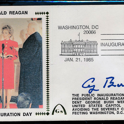 January 21, 1985 Reagan Gateway Cachet Signed by George H W Bush