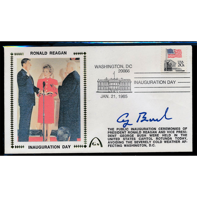 January 21, 1985 Reagan Gateway Cachet Signed by George H W Bush