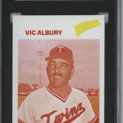 1977 Topps #536 Vic Albury Red & Yellow proof a66-Red/Yellow