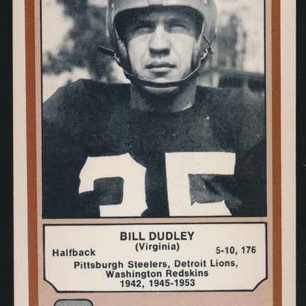 1975 Fleer Football Immortals Bill Dudley NM++ c03845