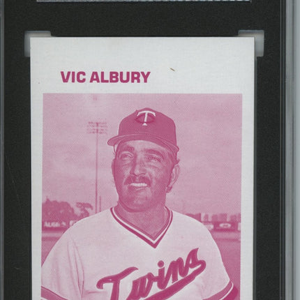 1977 Topps #536 Vic Albury Red proof a66-Red
