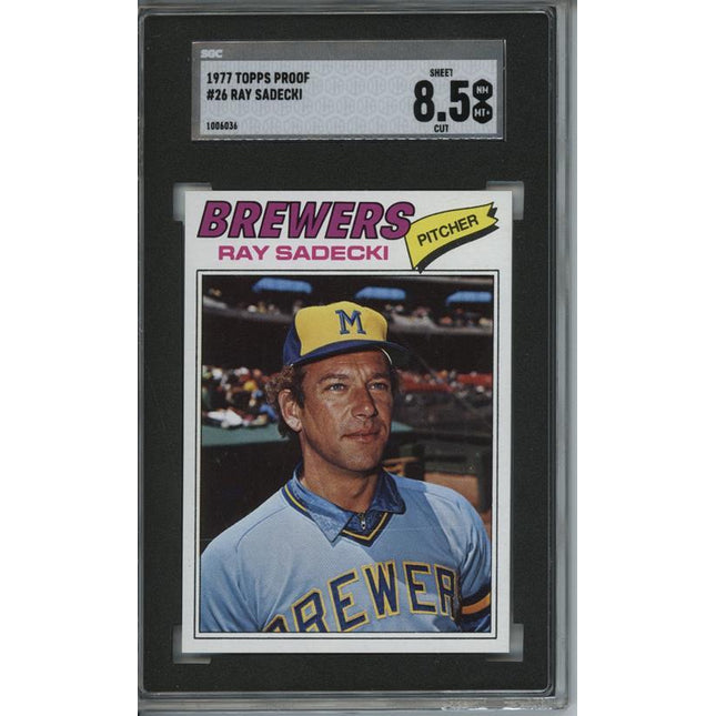 1977 Topps #26 Ray Sadecki 9 card progressive proof. 56a