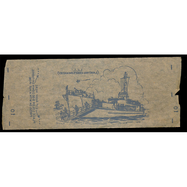 1940's Vintage Paper Iron On U.S. L.C.I.Landing Craft Infantry Unused EX c06088