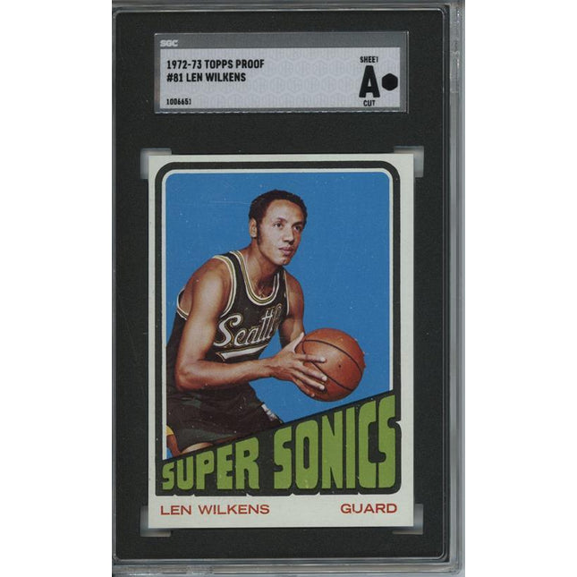 1972 Topps #81 Len Wilkens 9 card progressive proof. 39a