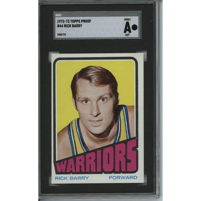 1972 Topps #44 Rick Barry 9 card progressive proof. 18a