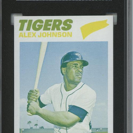 1977 Topps #637 Alex Johnson 9 card progressive proof. 50a