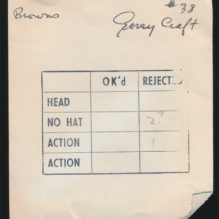 1960's Gerry Craft Topps Original Transparencies (3) Browns w/envelope tp00052