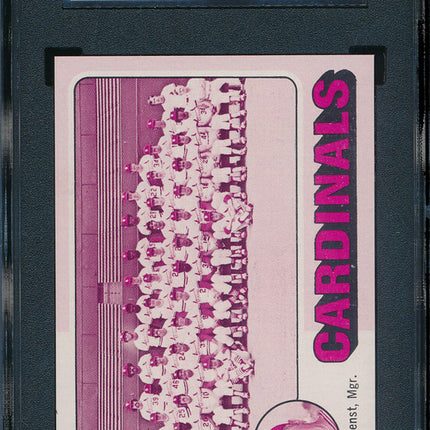 1975 Topps BB 9 Card Progressive Proof #246 Cardinals Schoendienst 75TBB11