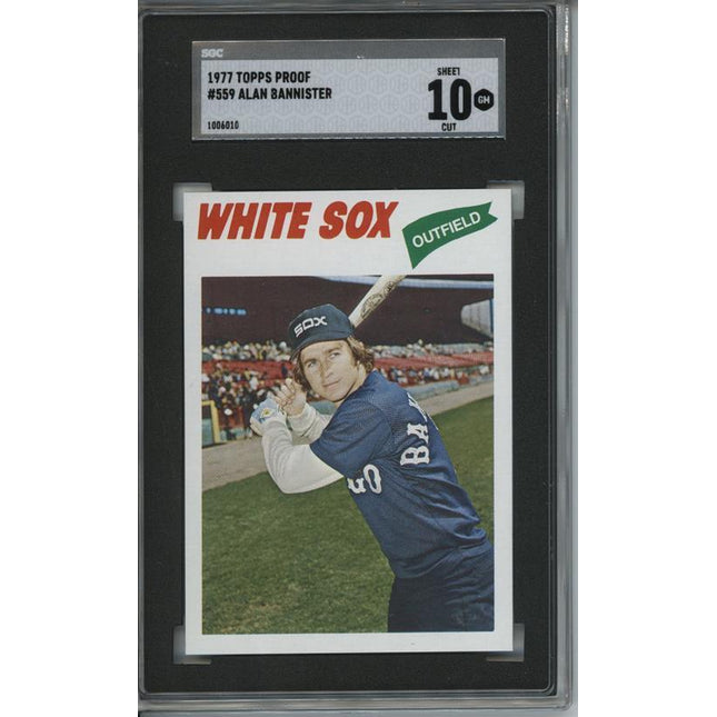 1977 Topps #559 Alan Bannister 9 card progressive proof. 57a