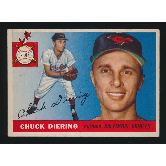 1955 Topps Baseball #105 Chuck Diering Exmt c05407