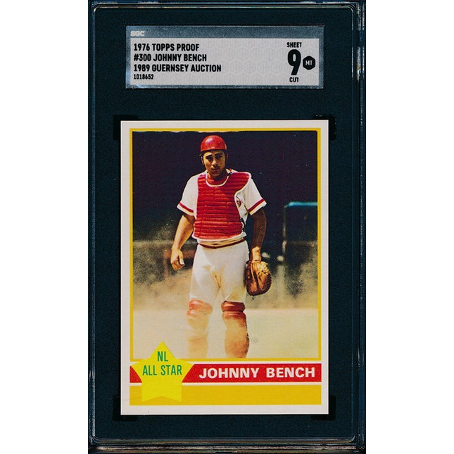1976 Topps #300 Johnny Bench Progressive Proof set of 10 SGC Graded 76TBB60