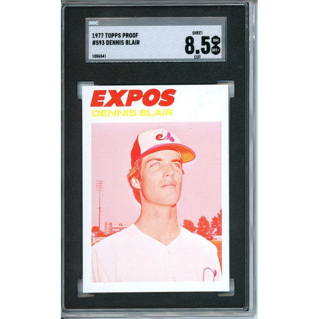 1977 Topps #593 Dennis Blair 9 card progressive proof. 35a