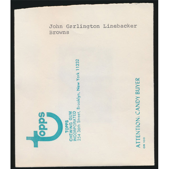 1973 John Garlington Topps Final Transparency (1) Browns w/envelope tp00061