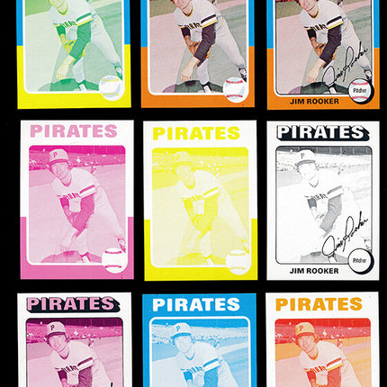 1975 Topps Baseball #148 Jim Rooker 9 Card Progressive Proof 75TBB49