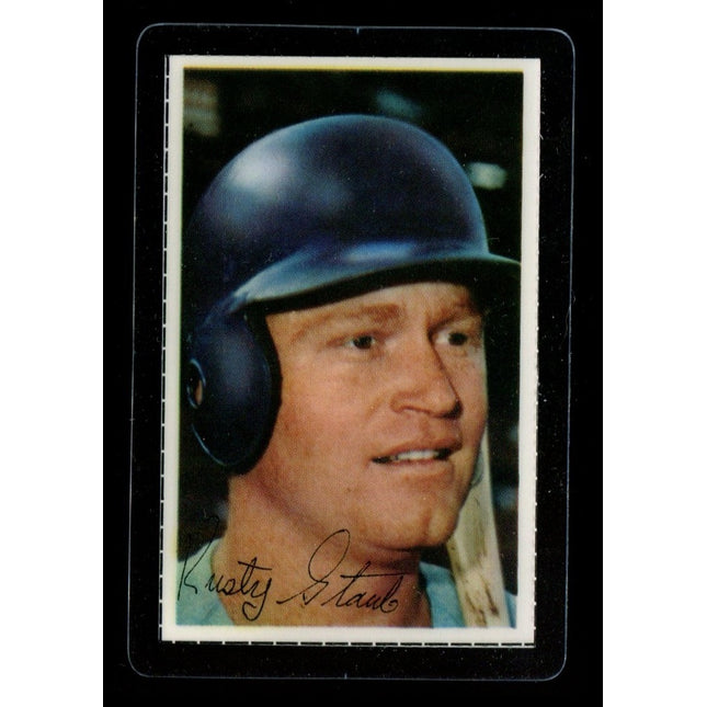 1971 Dell Baseball Stamp Rusty Staub MINT Laminated c03222
