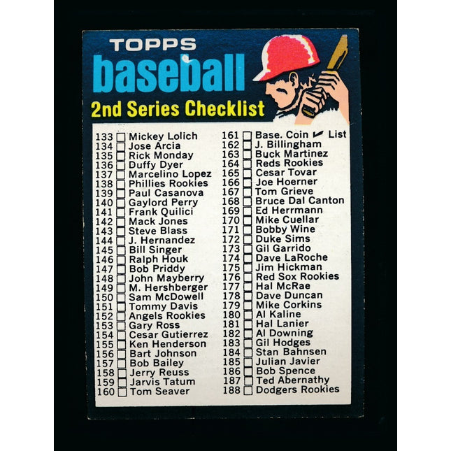 1971 Topps Baseball #123 Checklist 2nd Series NM++ c04501
