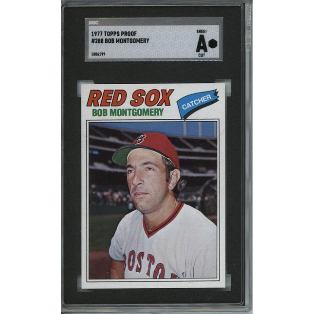 1977 Topps #288 Bob Montgomery 9 card progressive proof. 52a