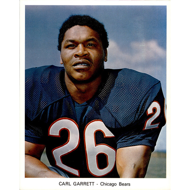 1973 Chicago Bears Team Issued Carl Garrett 7" x 8 5/8" Color photo c06168