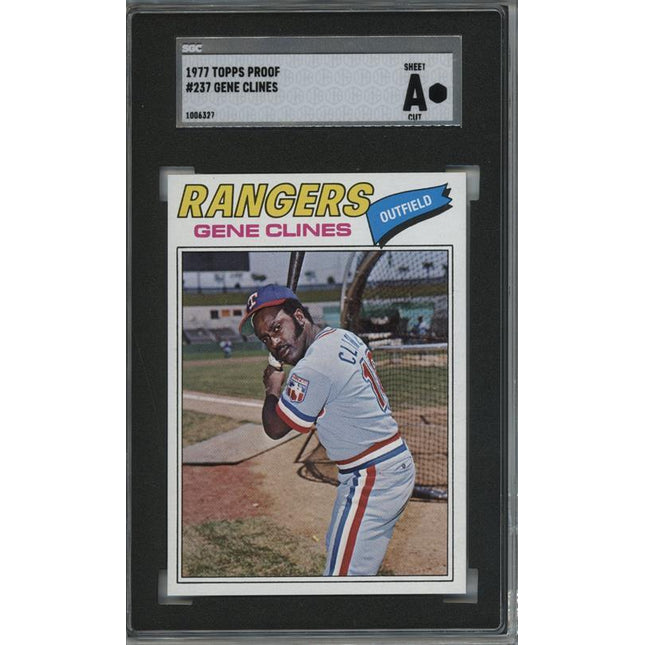 1977 Topps #237 Gene Clines 9 card progressive proof. 45a