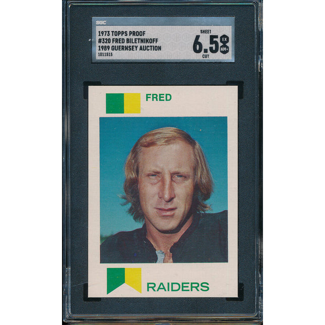 1973 Topps FB 8 Card Progressive Proof #320 Fred Biletnikoff 73TFB09