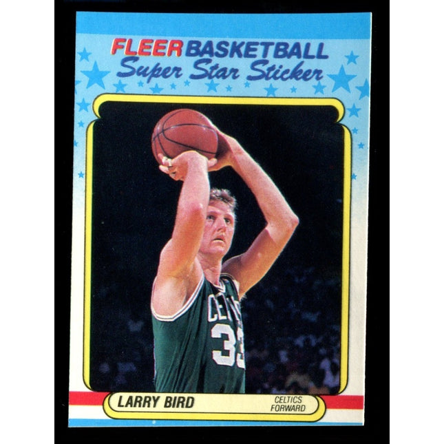 1989 Fleer Basketball Stickers #2 Larry Bird NMMT c03114
