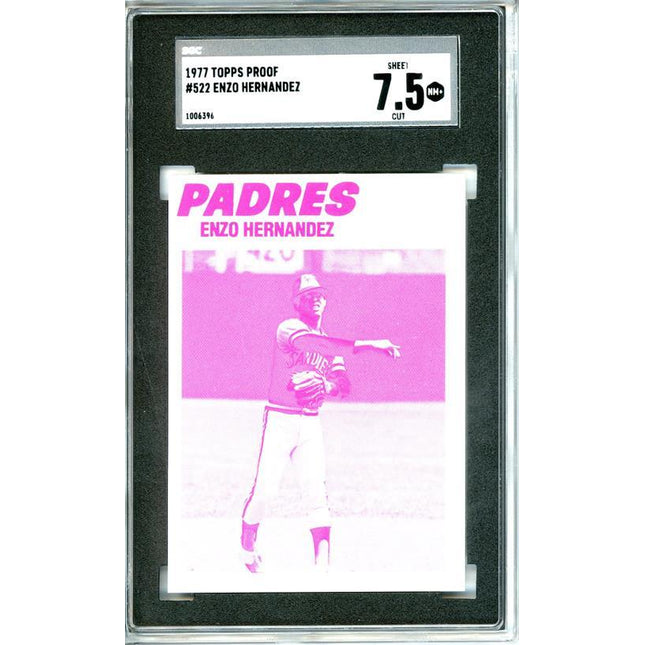 1977 Topps #522 Enzo Hernandez 9 card progressive proof. 16a