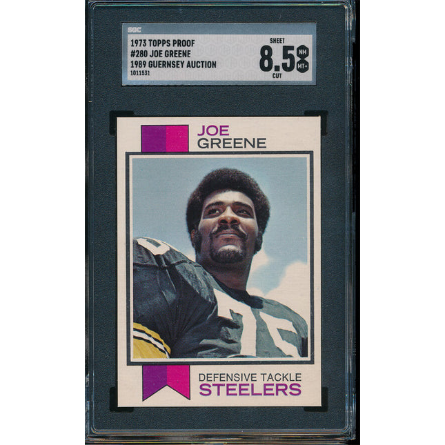 1973 Topps FB 8 Card Progressive Proof #280 Joe Greene 73TFB11