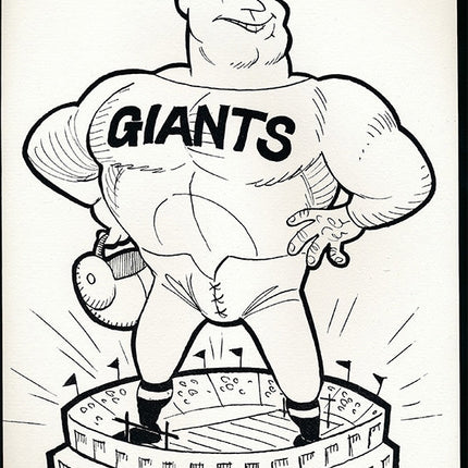 (25) 1960's Manny's Baseball Land Team Caricature New York Giants