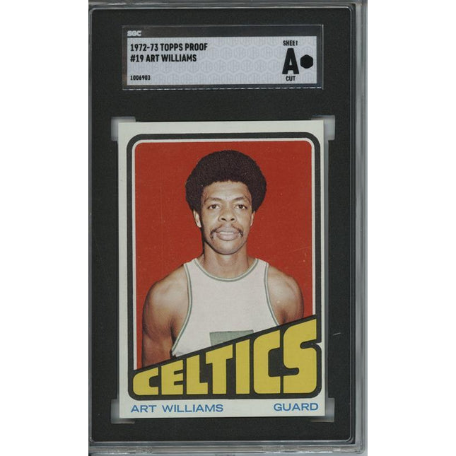 1972 Topps #19 Art Williams 9 card progressive proof. 50a