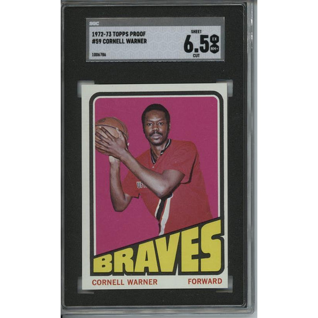 1972 Topps #59 Cornell Warner 9 card progressive proof. 15a