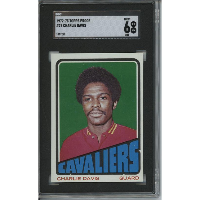 1972 Topps #27 Charlie Davis 9 card progressive proof. 27a