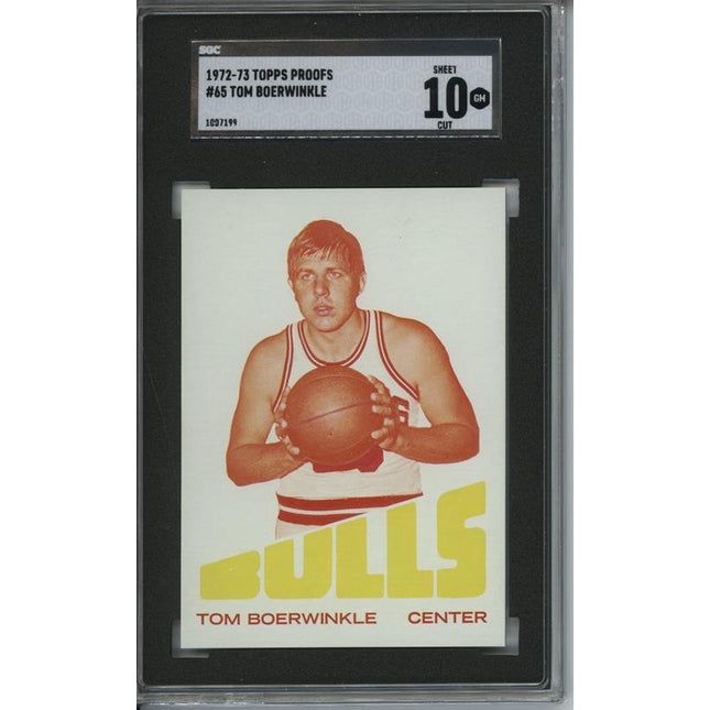 1972 Topps #65 Tom Boerwinkle 9 card progressive proof. 11a