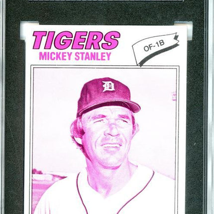 1977 Topps #533 Mickey Stanley 9 card progressive proof. 10a