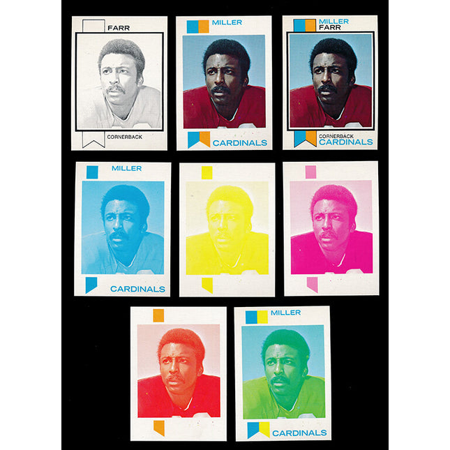 1973 Topps Football #272 Miller Farr 8 Card Progressive Proof 73TFB20