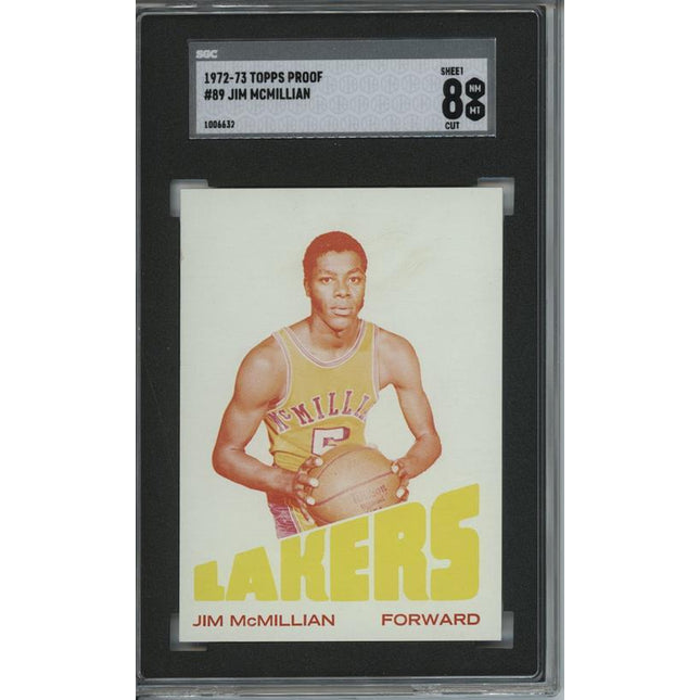 1972 Topps #89 Jim McMillian 9 card progressive proof. 22a