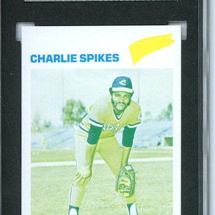 1977 Topps #168 Charlie Spikes 9 card progressive proof. 37a