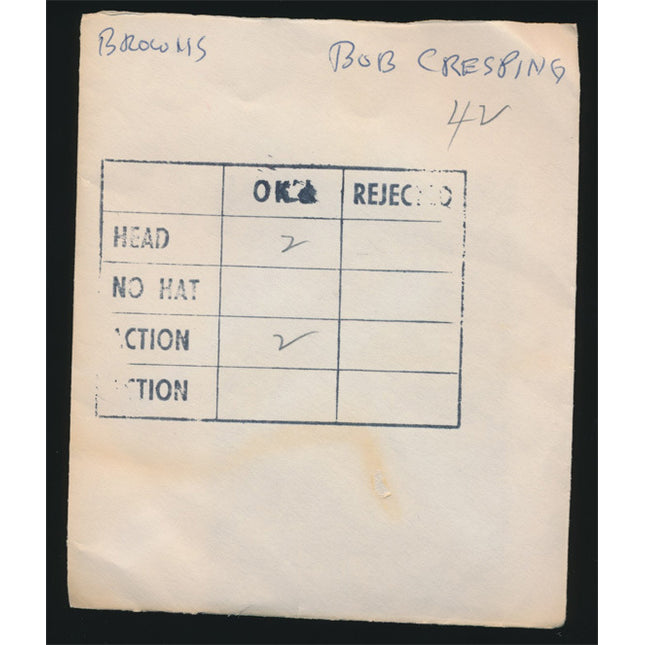 1960's Bob Crespino Topps Original Transparencies (2) Browns w/envelope tp00021