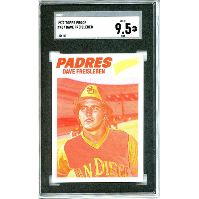 1977 Topps #407 Dave Freiselben 9 card progressive proof. 9a