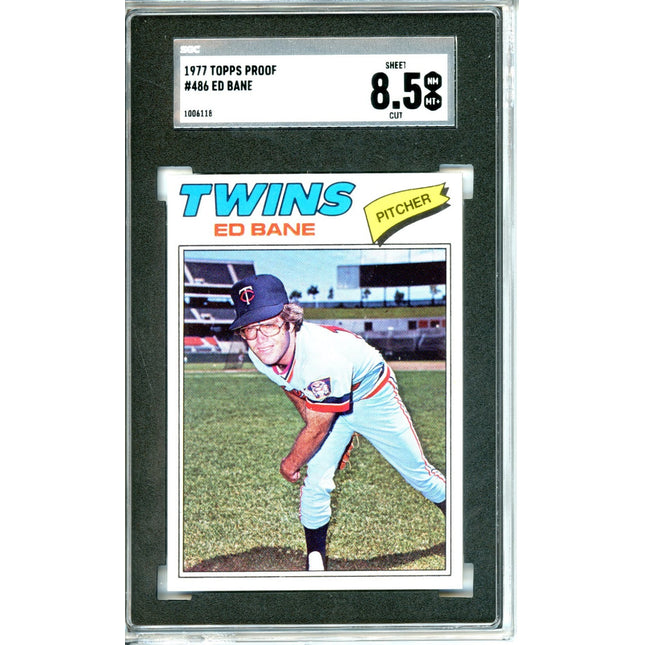 1977 Topps #486 Ed Bane 9 card progressive proof. 3a