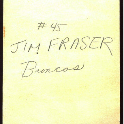 1961 Topps Football Original Flexichrome #45 Jim Fraser Broncos T0196