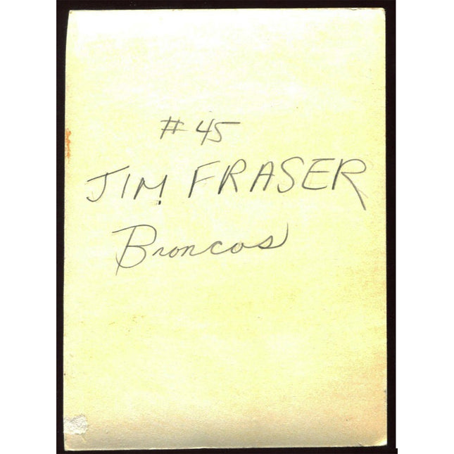 1961 Topps Football Original Flexichrome #45 Jim Fraser Broncos T0196