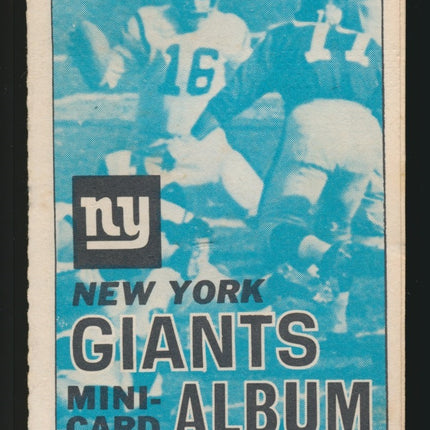 1969 Topps Football New York Giants Mini-Card Album (Exmt) c05002