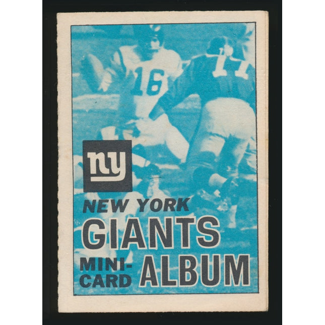 1969 Topps Football New York Giants Mini-Card Album (Exmt) c05002