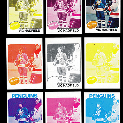 1975 Topps Hockey #165 Vic Hadfield 11 Card Progressive Proof 75THOC39
