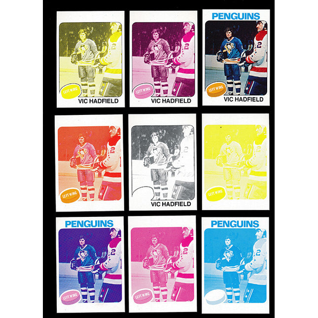 1975 Topps Hockey #165 Vic Hadfield 11 Card Progressive Proof 75THOC39