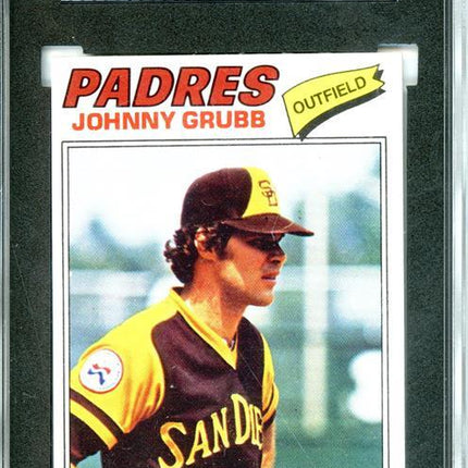 1977 Topps #286 Johnny Grubb 9 card progressive proof. 17a