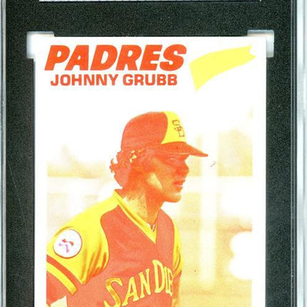 1977 Topps #286 Johnny Grubb 9 card progressive proof. 17a