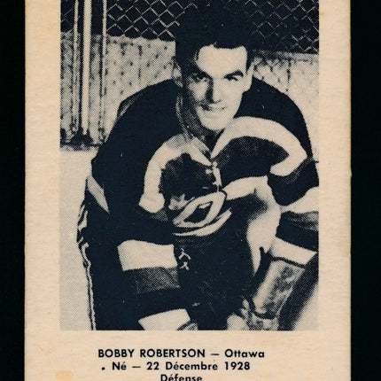 1951-1952 Laval Dairy QSHL Hockey #103 Bobby Robertson Ex++ c04332