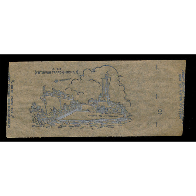 1940's Vintage Paper Iron On U.S. L.V.I. Landing Craft Infan. Unused EX c06084