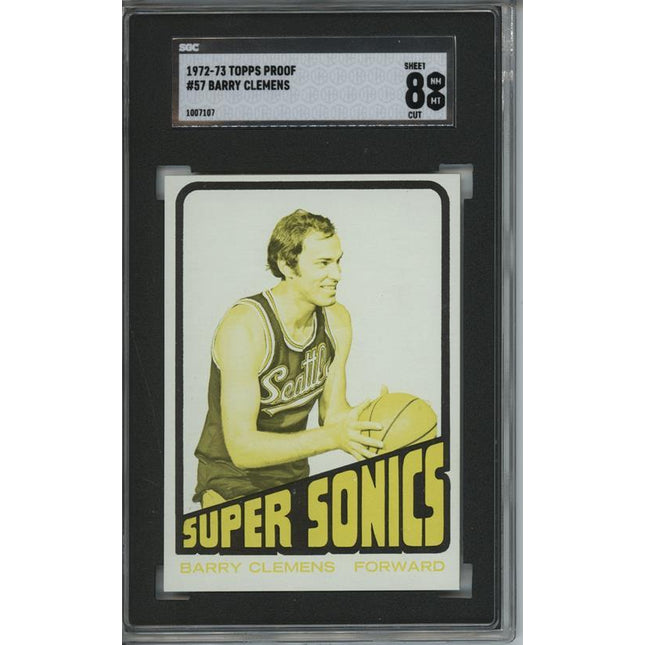 1972 Topps #57 Barry Clemens 9 card progressive proof. 38a